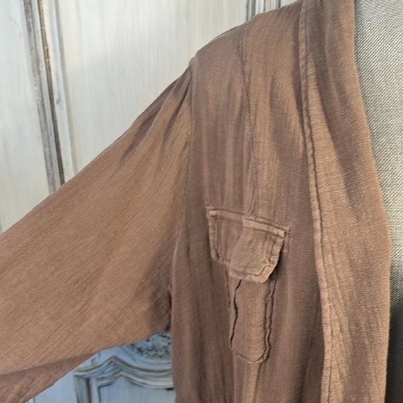 Torrid Cotton Blend Lightweight Spring Jacket Lagan Safari Beach Size 3 - Picture 4 of 10